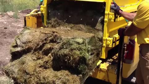 Unloading 2000 lbs of grass clippings in 20 seconds