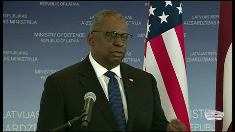 Secretary of Defense Lloyd J. Austin III, Latvian Counterpart Hold News Conference