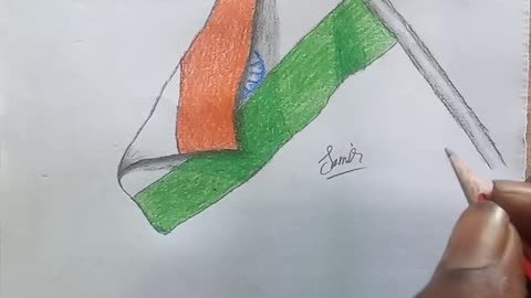 How to draw Indian flage #realistic Indian flage#purabiyasamirart