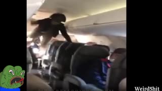 WOMAN FREAKS OUT ON PLAN UPDATE TERROR ON A PLANE