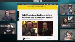 Tim Pool cites reporting from TPM about how Joe Rogan said to "Vote Republican."