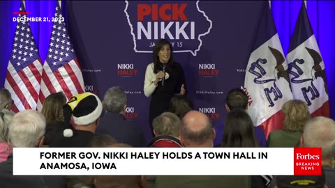 Former Gov. Nikki Haley Takes Questions From Voters At A Town Hall In Iowa