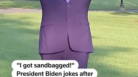 Presedent Biden jock after tripping