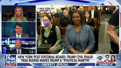 New York Post editorial board Trump civil fraud trial ruling makes Trump a political martyr