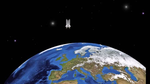 Earth and rocket animation..