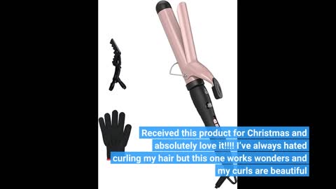 Curling iron 1.25 inch,curling wand hair culer with tourmaline ceramic coating 140 - 430℉