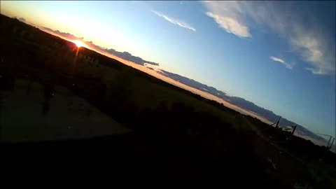 Sunset Drone Flight