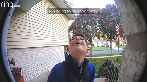Creative Son found a new way to update his dad through ring video door bell