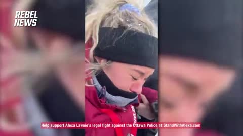 Alexa Lavoie shot point blank by riot police