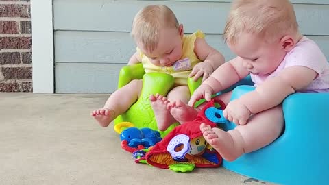 Baby twins Moments