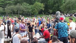 Montreal Tam-tams drumming festival on Mont-Royal Park