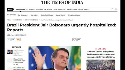 Covid Sceptic Brazil President Bolsanaro Urgently Rushed To Hospital