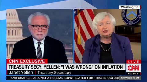 CNN Forces Janet Yellen to Admit She Was Wrong on Inflation (VIDEO)