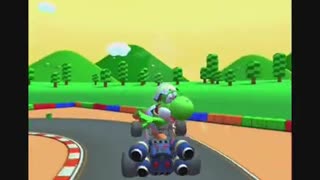 Mario Kart Tour - Plaid Ribbon Glider Gameplay (Trick Tour Tier Shop Reward)