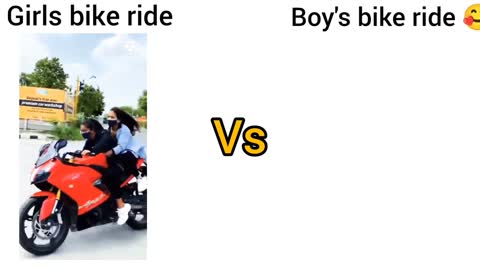 Boys vs girls bike ride