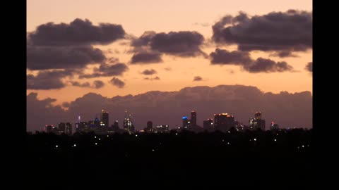 Melbourne AU city night time lapse