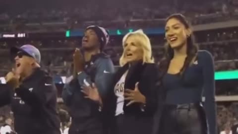 The Fans at the Eagles Game Booed Jill When They put her on the Jumbotron.