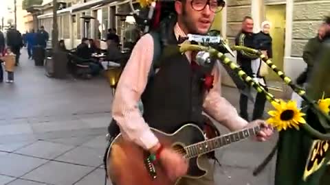 Amazing One-Man-Band Street Performer in Croatia