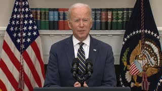 Biden: "We're also taking a further step of banning imports of goods ... including seafood, vodka, and diamonds ... We’re going to continue to squeeze Putin"