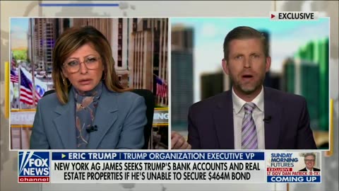 Eric Trump on his father's nearly half a billion dollar bond