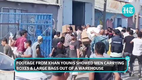 Battered By War, Desperate Gaza Residents Loot UN Warehouses Amid Israeli Onslaught | Watch