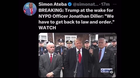 Trump At The Wake of NYPD Police Officer Killed by Illegal, Plus a Tweet From Chuck Callesto