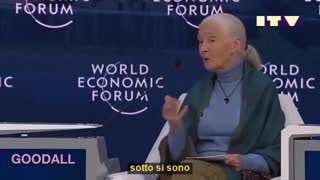 Jane Goodall : Riduzione popolazione 500.000 abitanti - WEF Dicembre 2021