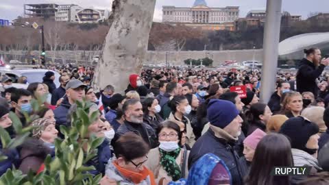 Georgia: Protesters rally against COVID passes in Tbilisi - 05.12.2021