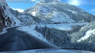 Stunning Snow Covered Mountain Pass