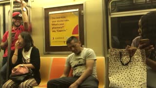 Man in grey shirt falls asleep on woman