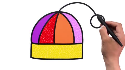 Drawing and Coloring for Kids - How to Draw Hat 05