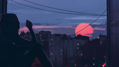 Orange Moon 👀 [ Lofi Beats to 🎧 Chill 🎧 ]