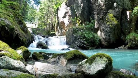 Waterfall in Nature - Relaxing with Ambient Music