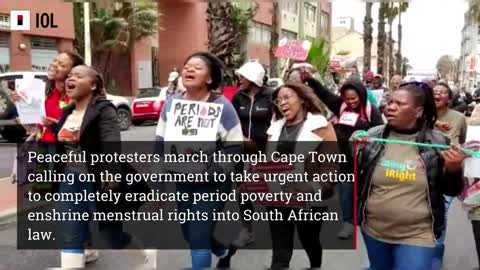 Watch: Protest march to end period poverty