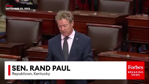 [2023-09-20] Rand Paul Issues Issues Stark Warning To Biden, Senate, & House About Ukraine Funding