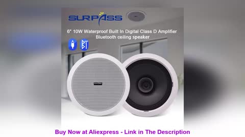 ⭐️ Home Audio System BT In Ceiling Speaker Bathroom Waterproof Built In Digital Class D Amplifier