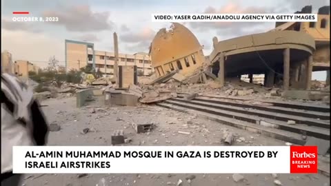 Gaza's Al-Amin Muhammad Mosque Destroy by Israeli Airstrike #Gaza#Palestine