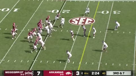 Arkansas vs Mississippi State Highlights I College Football Week 8 | 2023 College Football