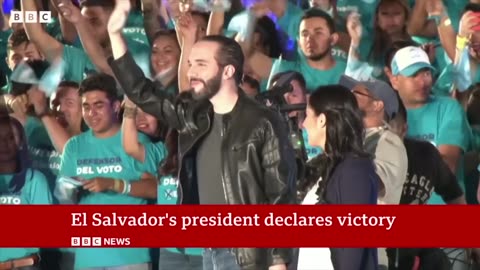 El Salvador President Nayib Bukele claims election victory | BBC News