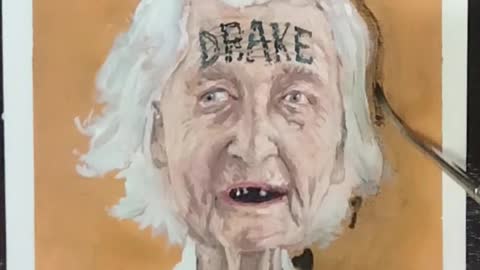 Gran Gran's Dirty Dank Drake Face Tattoo