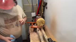 Turning a Homemade Laminate Bowl