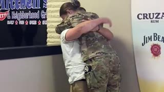 Soldier surprises boyfriend after being away for 6 months