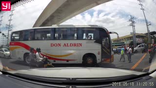 Truck Runs Over Biker in Blind Spot