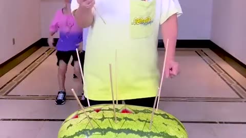 Watermelon challenge is so exciting , save it for later