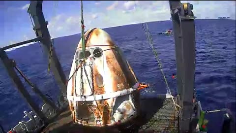 NASA spaceX crew dragon return.