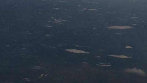 Flying over the “Land of 10,000 Lakes,” Minnesota.