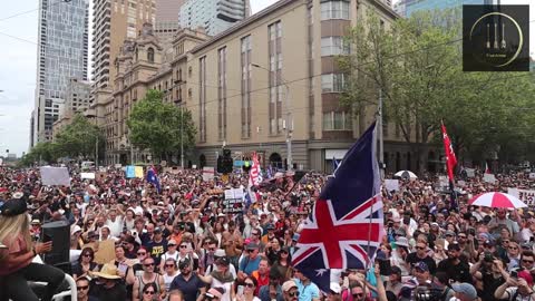 Aussies singing "We Are Australian" Melbourne