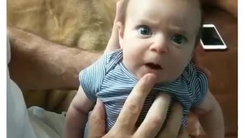 Baby's reaction