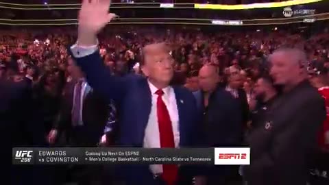 Trump Given Hero's Welcome at UFC Fight
