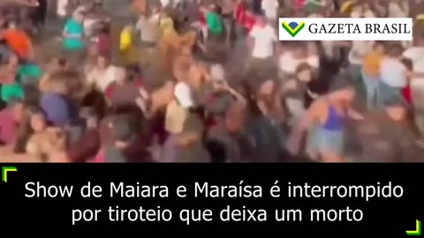 Show de Maiara e Maraísa é interrompido por tiroteio que deixa um morto